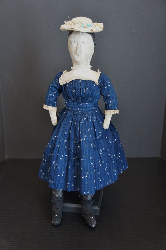 Tea and crumpets? painted face cloth doll is looking for some C1880
