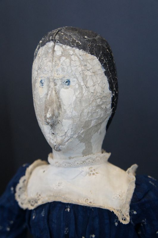 Tea and crumpets? painted face cloth doll is looking for some C1880