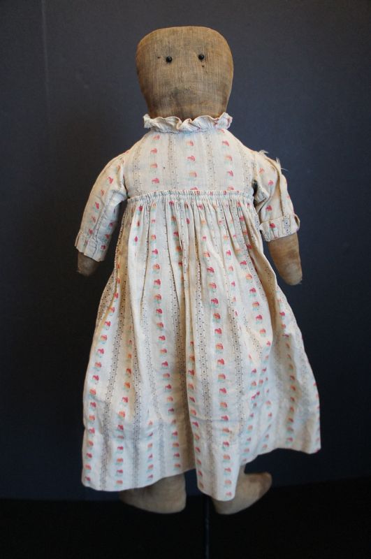 Plain and simple rag doll in a forever dress 21&quot; C.1890