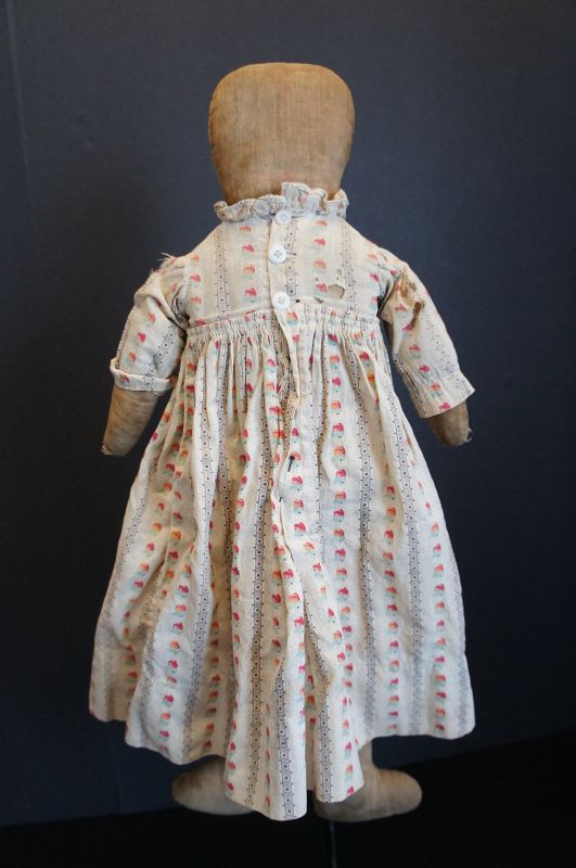 Plain and simple rag doll in a forever dress 21&quot; C.1890