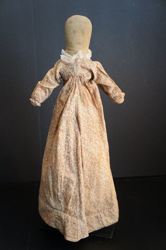 Long tall Sally wearing a brown calico dress 22&quot; Circa 1890
