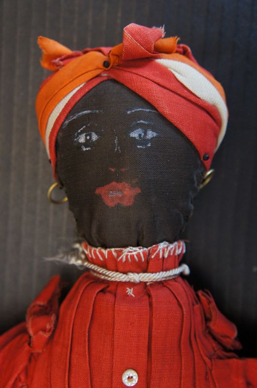 A very skillfully made topsy turvy doll  15&quot;  C. 1880