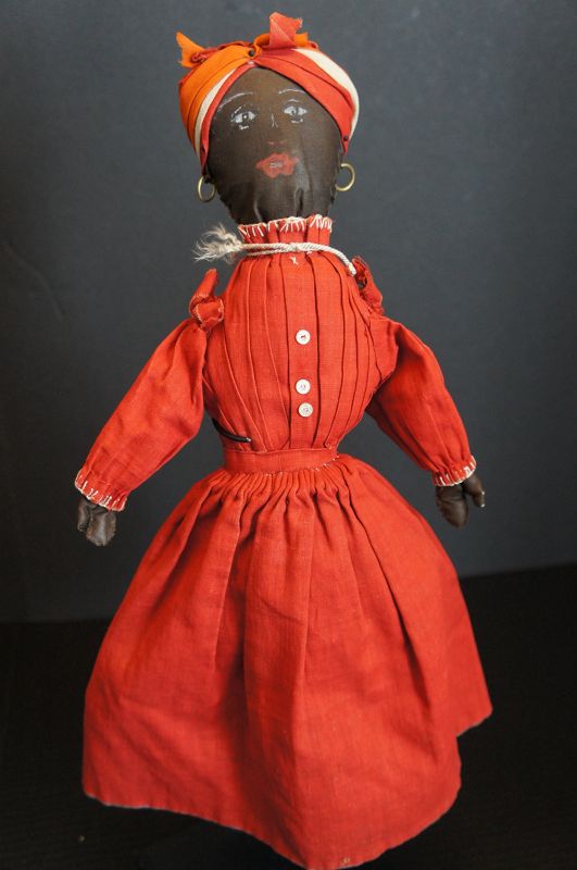 A very skillfully made topsy turvy doll  15&quot;  C. 1880