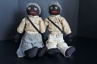 Brothers Daryl and Daryl, a pair of black cloth dolls