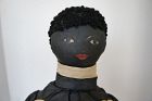 22" fabulous all original painted face black doll C. 1880-90