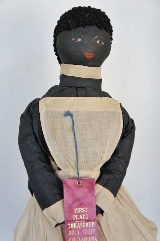 22&quot; fabulous all original painted face black doll C. 1880-90