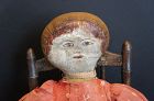 Painted face lady after a hard days work 15" tall C. 1890