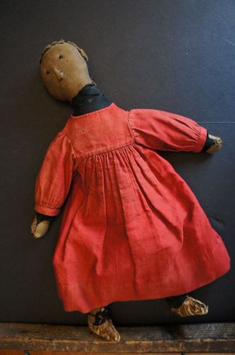Am I doing this right?  15" black doll   1870-80