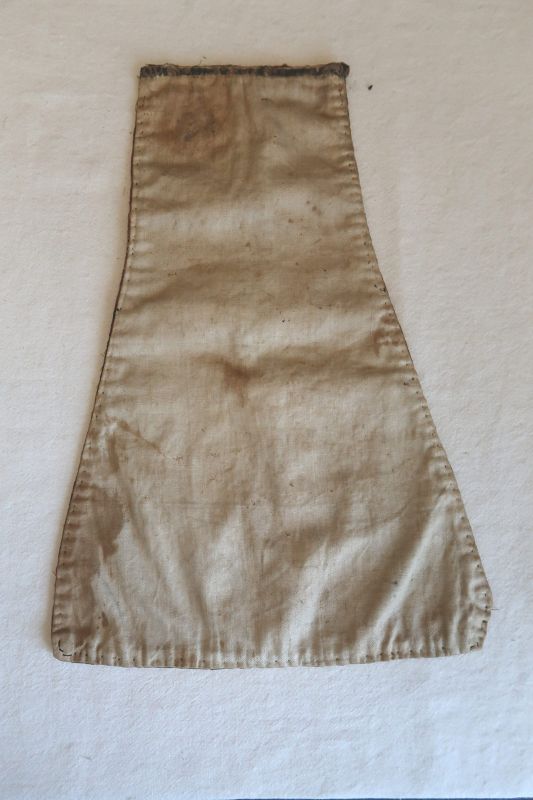C. 1820 woman's roller printed pocket with homespun linen back