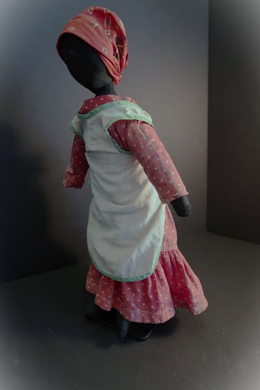Very sweet, hardworking, 17&quot; doll with red calico dress.