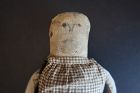 Special little rolled arm, pencil face stump doll 10" C 1880