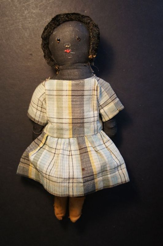 Sweet little handful, 8&quot; little antique cloth doll. C. 1890