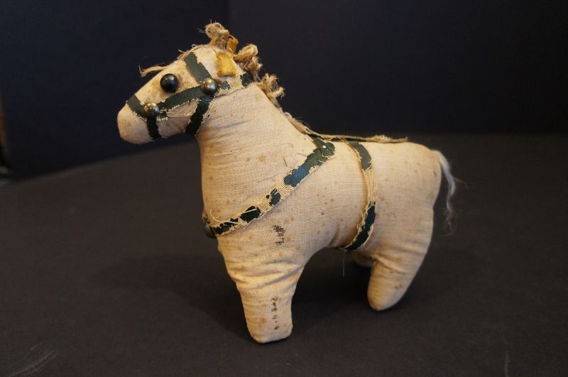 Antique homespun folk art toy horse so adorable 5 1/2&quot; tall