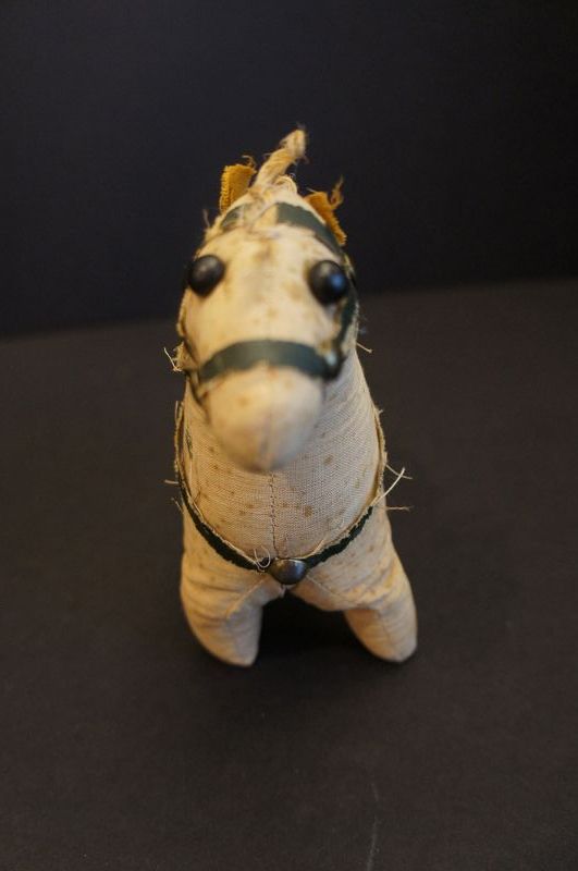 Antique homespun folk art toy horse so adorable 5 1/2&quot; tall