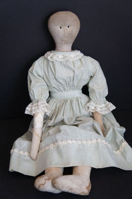 A 25&quot; cloth doll that would be great at playing poker,1870-80