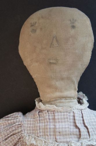 Pencil face doll 21 "  Circa 1880
