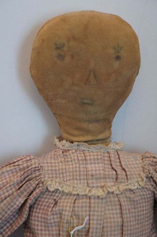 Pencil face doll 21 &quot;  Circa 1880