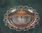Old Colony Lace Edge Grill Plate - Pink