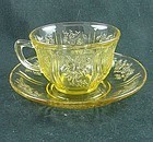 Sharon Cup & Saucer Set - Amber