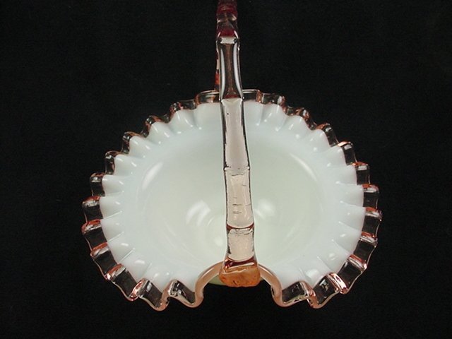 Fenton Rose Crest  7 inch Basket