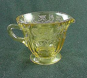 Madrid Depression Glass Creamer - Amber