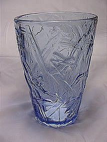 Consolidated Katydid Vase - Blue Crystal