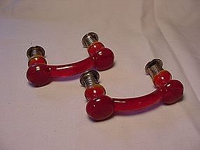 Kitchenware - Rare Red Double Drawer Handles