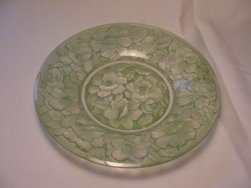 Consolidated Iris Comport &amp; Liner Plate - Green Ceramic