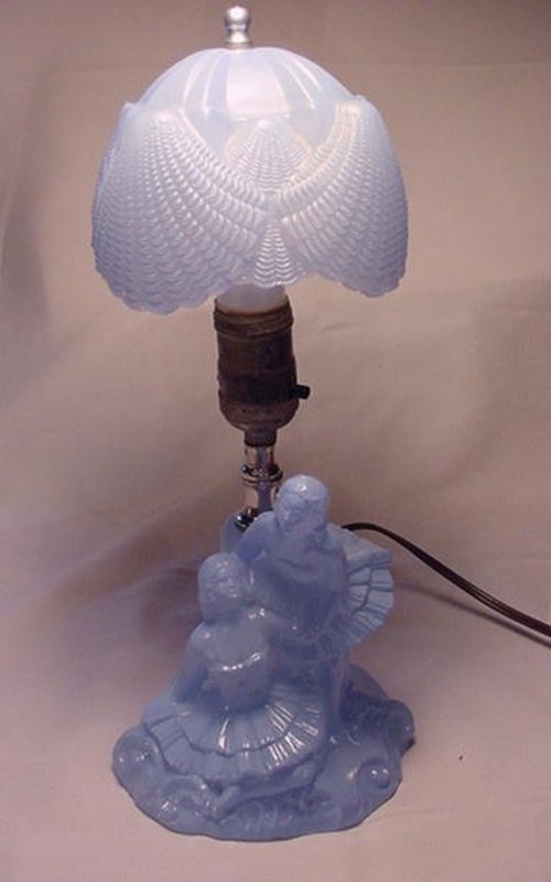 L.E. Smith Company Ballerina Lamp - Blue
