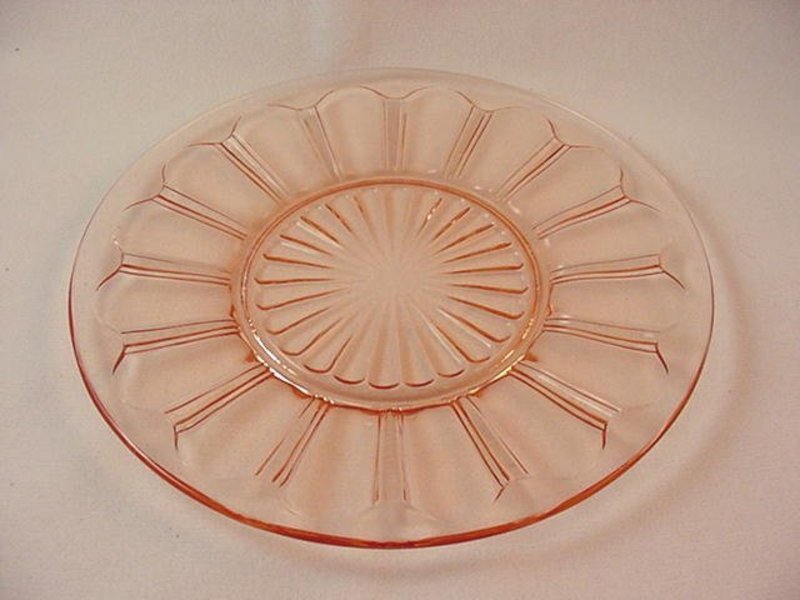 Colonial Knife &amp; Fork Pink Luncheon Plate