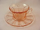 Colonial Knife & Fork Pink Cup & Saucer Set