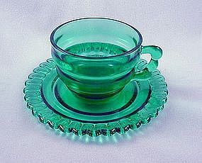 Christmas Candy Cup & Saucer Set - Terrace Green