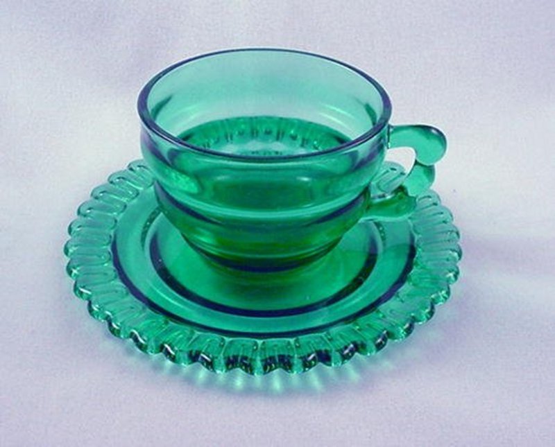 Christmas Candy Cup &amp; Saucer Set - Terrace Green