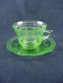 Patrician Spoke Cup & Saucer Set - Green