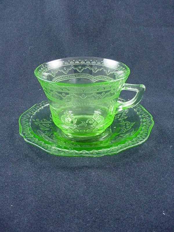 Patrician Spoke Cup &amp; Saucer Set - Green