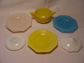 Akro Agate Octagonal Large Assorted Dishes