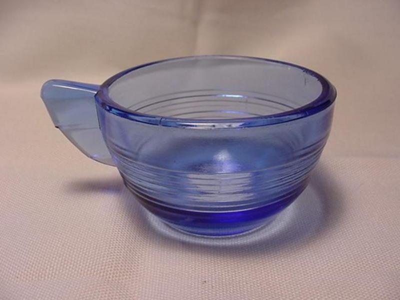 Akro Agate Concentric Ring Cup - Trans Blue
