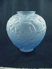 Consolidated Glass Pine-Cone Vase - Blue Crystal Satin