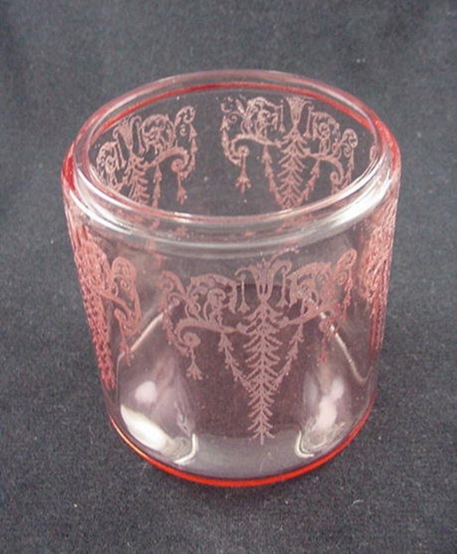 Cambridge Cleo Rare Cigarette Jar &amp; Cover - Pink