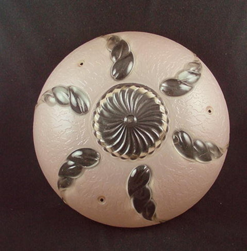 Bead Chain Ceiling Shade &amp; Fixture - Pink Twist Ribs