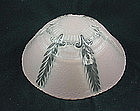 Bead Chain Ceiling Shade & Fixture - Pink Feathers