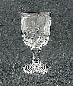 Iris & Herringbone Wine Goblet - Crystal