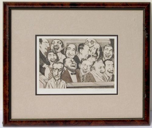 CHARLES BRAGG Original Etching Objection Sustained