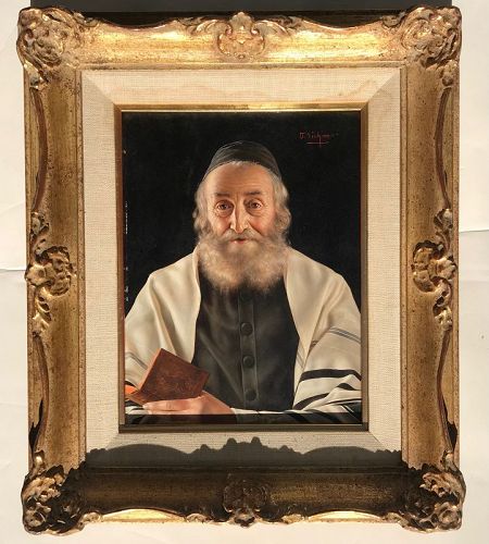 Otto Eichinger Austrian artist painting of Rabbi