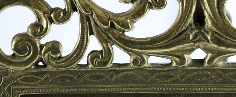 Rococo Brass Picture Frames, Pair