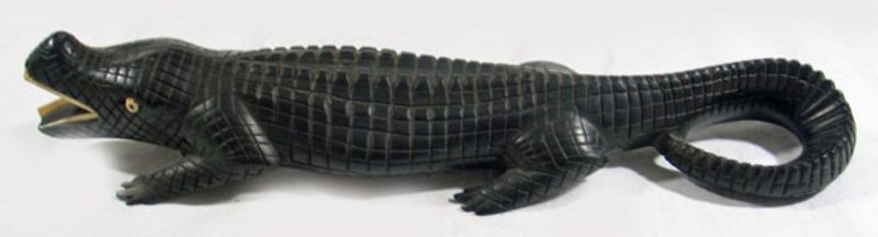 Carved Ebony Crocodile