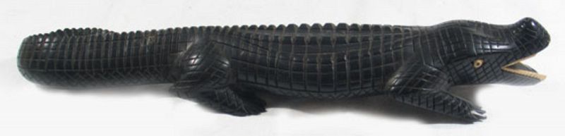 Carved Ebony Crocodile