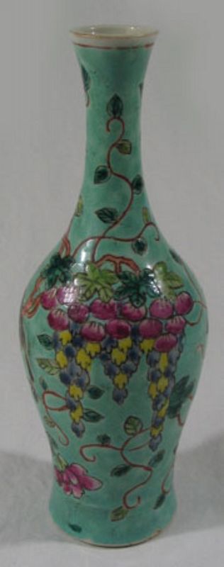 Chinese Porcelain Vase with Floral Decoration