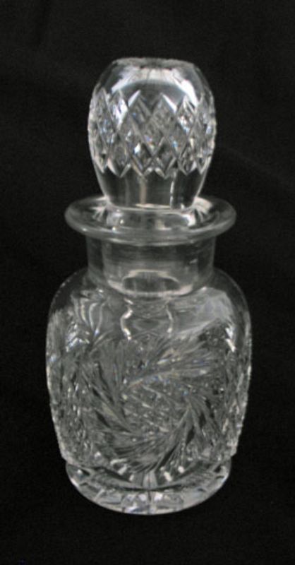Cut Glass Jar with Stopper or Condiment Container
