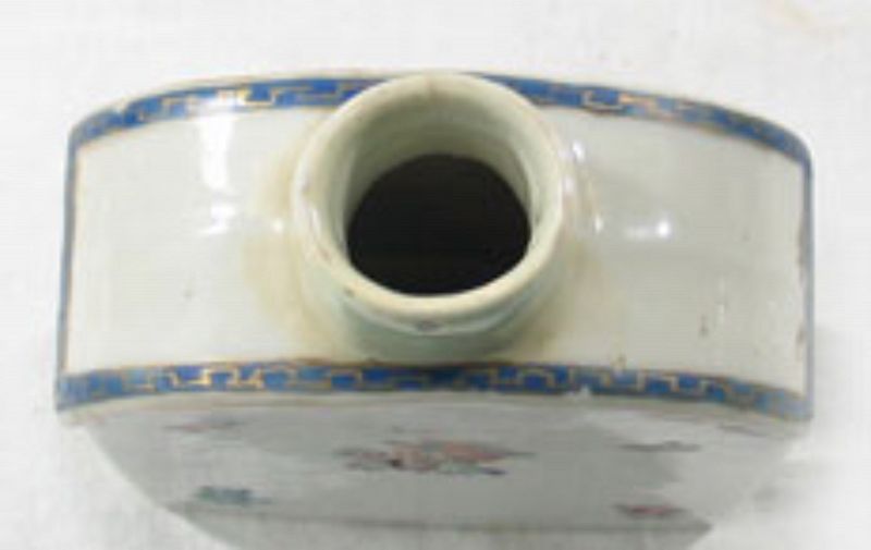 Chinese Export Porcelain Floral Tea Caddy